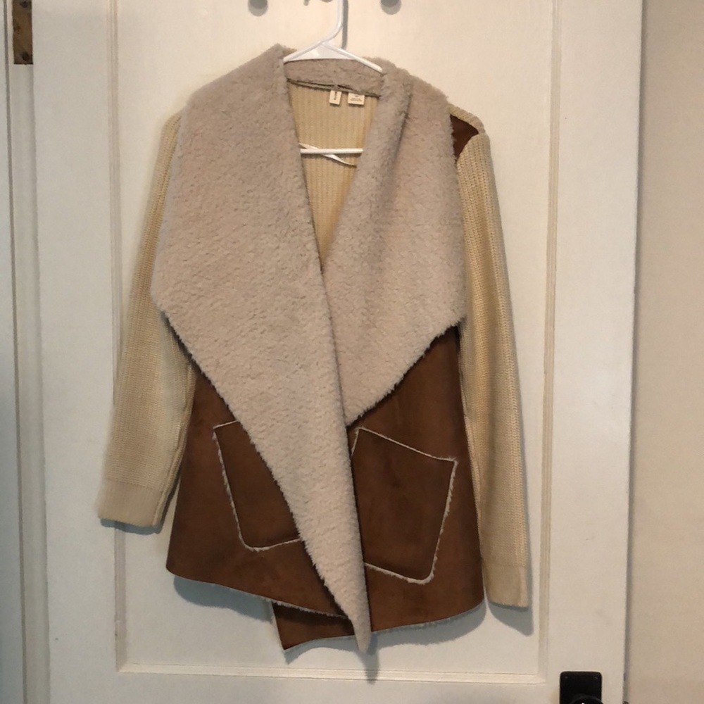 Faux Fur Anthropology Sweater/wrap